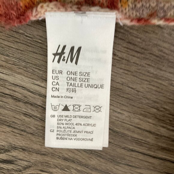 L.O.G.G. Long Burnt Orange Moss Green Wool/Alpaca Scarf  72" x 13" New with Tags - Picture 4 of 4